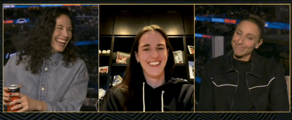 Sue Bird and Diana Taurasi were joined by Caitlin Clark in their National Championship edition of the Bird & Taurasi Show.